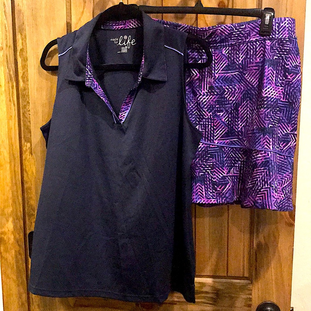 Skort and Top set. Made for Life by JCPenney. XL top and Large Skort Set.